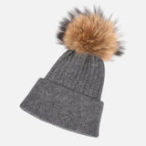 Soft Angora Pompom Knitted Beanie