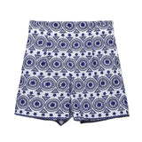 Vintage Cotton Blue Embroidery Shorts