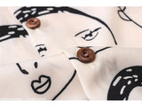 Vintage Faces Print Shirt