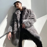 Fashionable Italian Style Fur Trench Coat