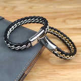 Leather Chain Magnetic Clasp Bracelet