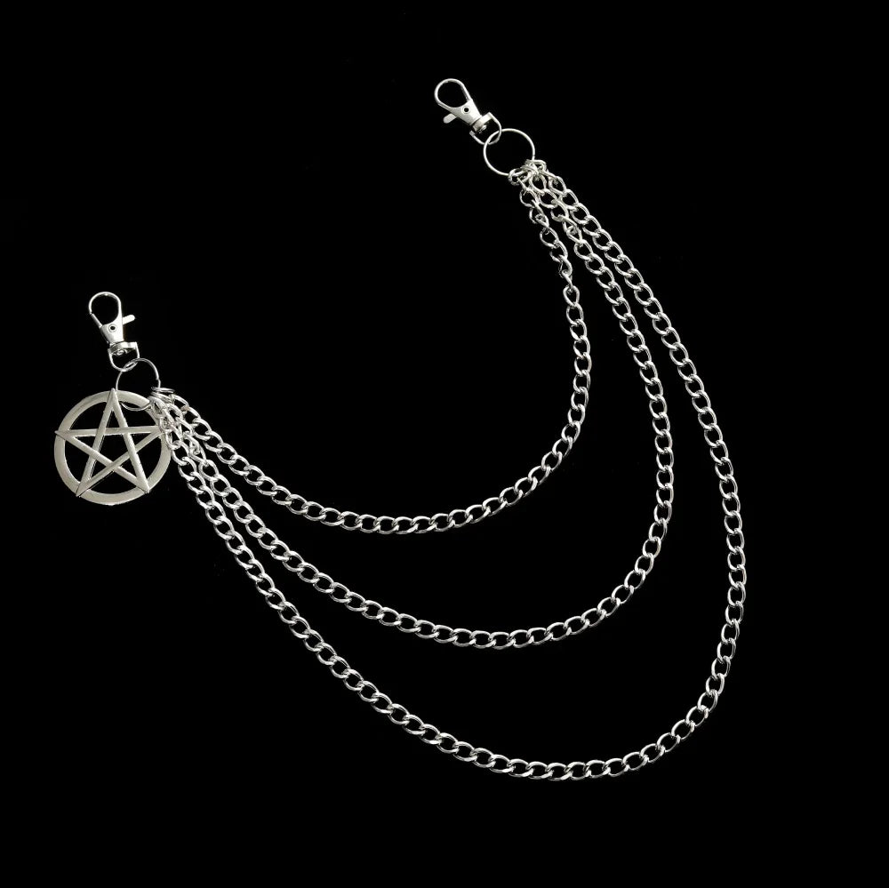 Punk Pentagram Gothic Jeans Chain