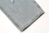 Love Embroidery Heart Jeans