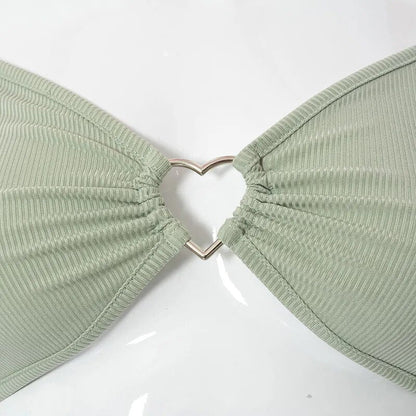 Drop Shoulder Heart Crop Top