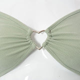Drop Shoulder Heart Crop Top