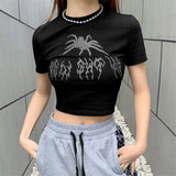 Y2K Rhinestone Embelished T-shirt