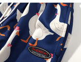 Goose Party Graphic Print Pants