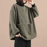 Women Cozy Wool Thicken Turtleneck Sweatshirt