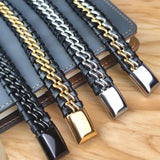 Leather Chain Magnetic Clasp Bracelet
