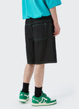 A guy wearing Casual Basic Summer Short Back view