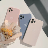 Soft Heart Mobile Phone Case For iPhone