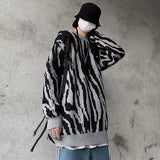 Zebra Pattern Retro Sweater