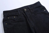 Ripped Hole Black Denim Pants