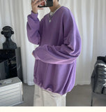 Solid Color Oversized Long Sleeve T-Shirt