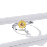 Sunflower Open Finger Gold Color Ring