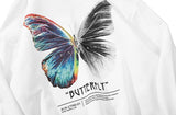 Colorful Butterfly Print Hoodie