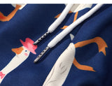 Goose Party Graphic Print Pants