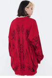 Effortless Rose Eye Scorpion Print Knitted Sweater