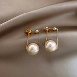 Elegant Small Pearl Pendant Dangle Earring