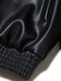 Streetwear Oversized Black Pu Leather Jacket