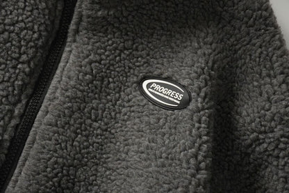 Solid Color Fuzzy Jacket