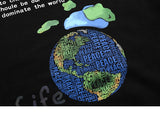 "Life is good" Earth Print Hoodie