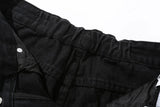 Heart Black Solid Denim Jeans