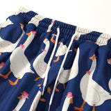 Goose Party Graphic Print Pants
