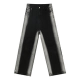 Loose Straight Tie Dye Denim Jeans