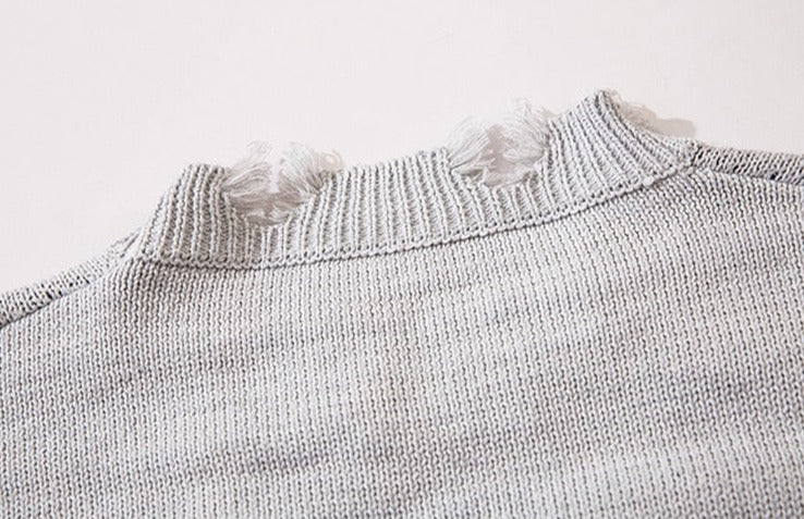 Ripped Chained Sweaters