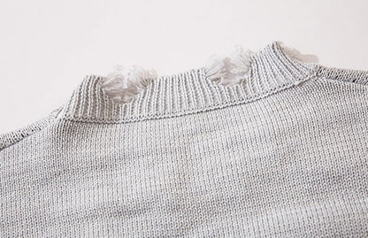 Ripped Chained Sweaters