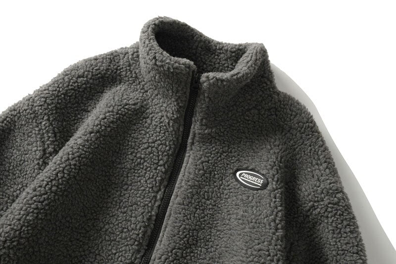Solid Color Fuzzy Jacket