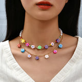 Beaded Rectangular Necklace