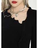 Grunge Irregular Split Knitted Sweater