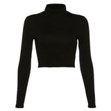 Hollow Out Backless Long Sleeves Crop Top