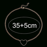 Grunge Clavicle Hollow Heart Necklaces