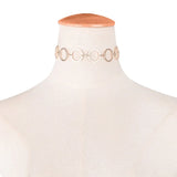 Colorful Metal Round Choker Necklace