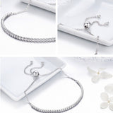 Sparkling Strand Bracelet 925 Sterling Silver