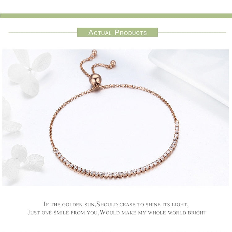 Sparkling Strand Bracelet 925 Sterling Silver