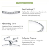 Sparkling Strand Bracelet 925 Sterling Silver