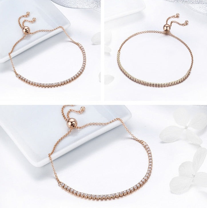 Sparkling Strand Bracelet 925 Sterling Silver