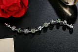 Love and Flower Silver Plated Charm Bracelet