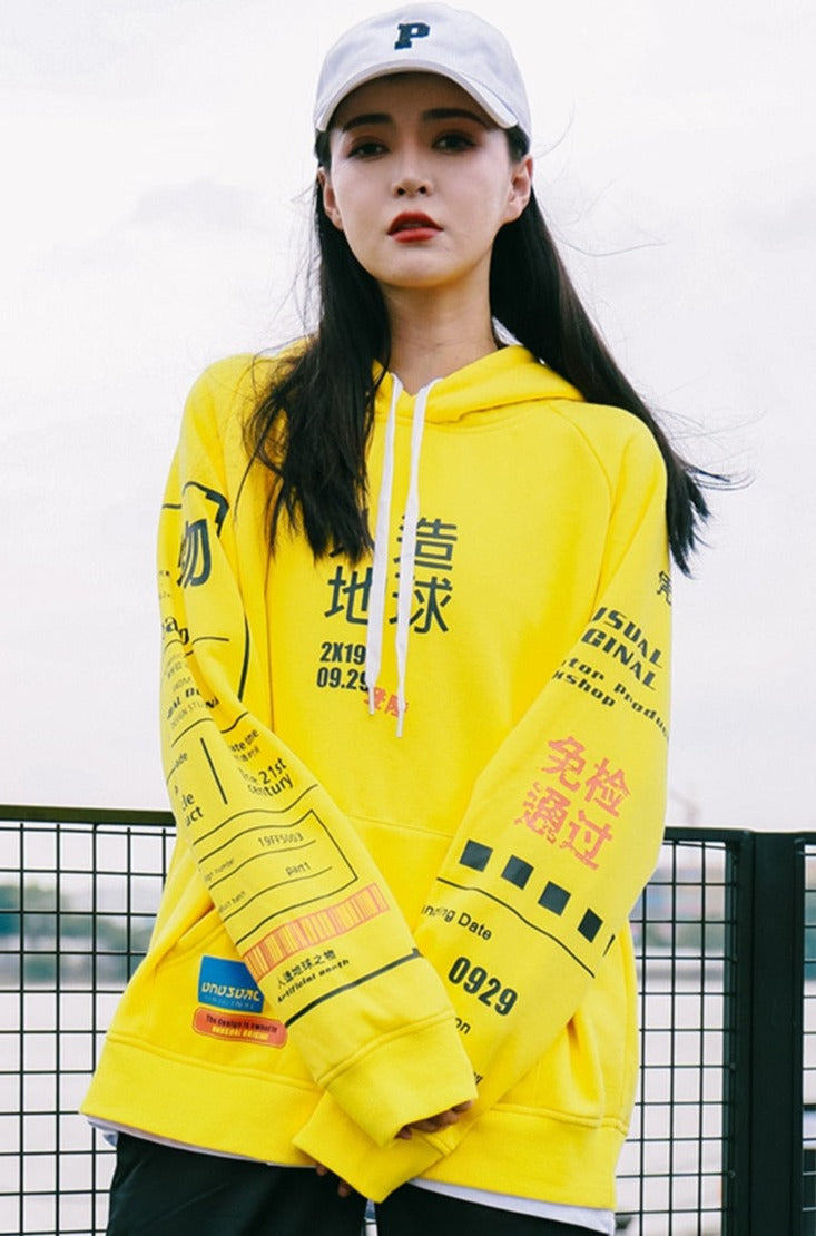 The Article Japanese Letter Print Hoodie