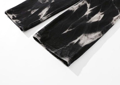 Tie Dye Print Denim Pants