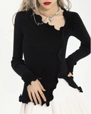 Grunge Irregular Split Knitted Sweater