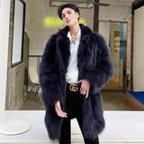 Fashionable Italian Style Fur Trench Coat
