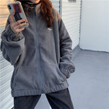 Women's Zip Up Solid Sweatshirt