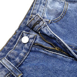 Ripped High Waist Wide-leg Jeans