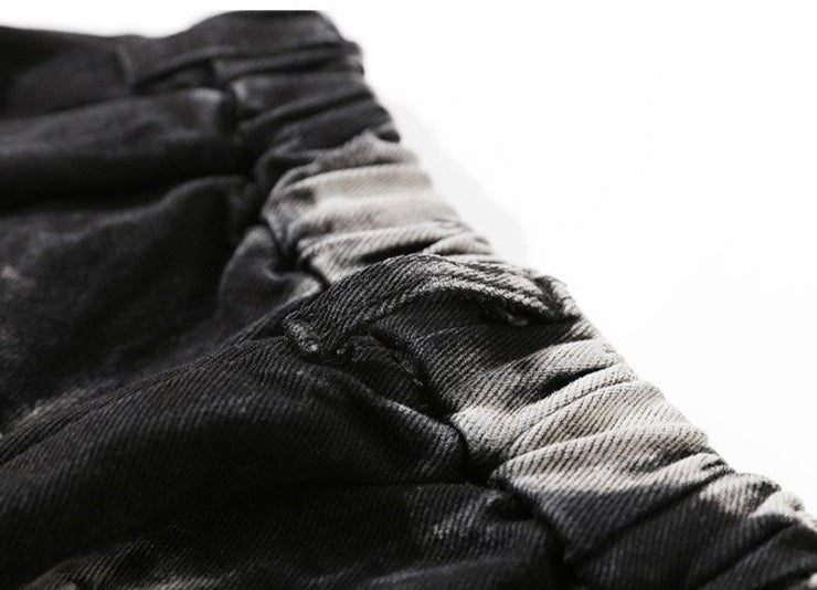 Tie Dye Print Denim Pants
