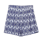 Vintage Cotton Blue Embroidery Shorts